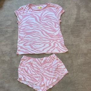 Pink Zebra Print Pj set